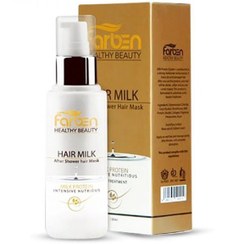 تصویر شیر مو فاربن ۱۰۰ میلی لیتر مناسب موهای آسیب دیده با رایحه وانیل و بطری پمپ دار 