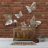 تصویر پوستر سه بعدی پروانه های نقره ای مدل BCW011 