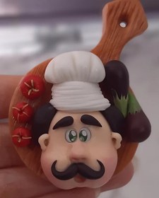 تصویر مگنت سرآشپز و صیفیجات خمیری مگنت رو یخچالی