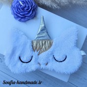 تصویر چشم بند طرح اسب تک شاخ/ یونیکرن سفید Blindfold Unicorn