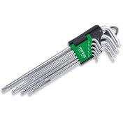 تصویر آچار آلن ستاره ای فوق بلند مجموعه ۹ عددی تاپ تول – TOPTUL GAAL0924 