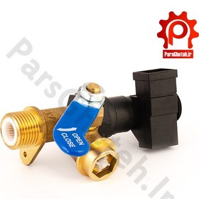 تصویر شیرپرکن فلوسوییچ فرولی لوله کوتاه ferroli flow switch with filling tap (short pipe)