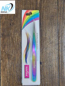 تصویر پنس مژه ی سر صاف 