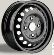 تصویر رینگ چرخ فولادی سایز ۱۳ پرایدی گرد سایپا Original wheel size 13" pride saipa