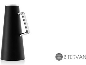 تصویر فلاسک مشکی اواسولو با نشانگر دما ا eva solo, Vacuum jug with heat indicator, black,1.0 l eva solo, Vacuum jug with heat indicator, black,1.0 l