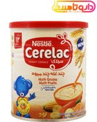 تصویر سرلاک چند غله چند میوه نستله ۴۰۰ گرم مناسب بالای ۱۲ ماهگی 