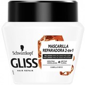 تصویر ماسک مو سفید گلیس مدل 2IN1 ا Gliss Mascarilla Reparadora 2in1 Hair Mask Gliss Mascarilla Reparadora 2in1 Hair Mask