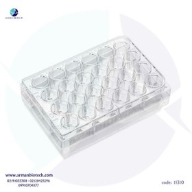 تصویر پلیت کشت سلول استریل 24 خانه با کف تخت محصول لب سلکت 24-well Cell Culture Plates