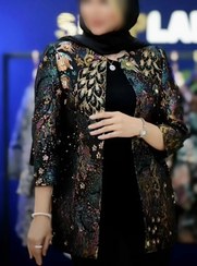 تصویر کت ژاکارد ستگدوزی طاووس - سایز 