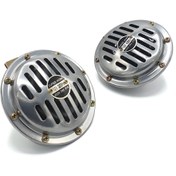 تصویر بوق خودرو مدل ۱۰۱۱ | صفحه فنر، صدای استاندارد و نصب آسان_اصلی صفحه مشکی و طلایی 