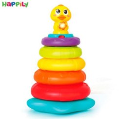 تصویر اسباب بازی حلقه موزیکال جوجه 6+ ماه Hola Toys rainbow duck toy:2101