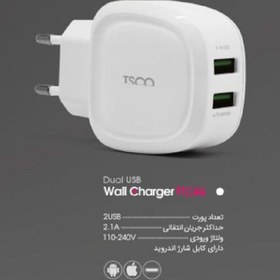 تصویر شارژر دیواری تسکو مدل TTC 46 به همراه کابل تبدیل microUSB سفید شارژر موبایل تسکو