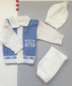 تصویر ست بافتنی نوزادی jacket for newborn