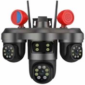 تصویر دوربین مینی اسپیددام ۳موتوره(هر دوربین یک موتور مجزا)3ptz, سیمکارتی,3 لنز,15مگاپیکسل V380 PRO CD36 