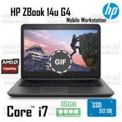 تصویر لپ تاپ HP ZBook 14u G5 i7 7500U AMD FirePro دسته بندی: