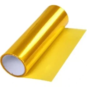 تصویر برچسب چراغ خودرو زرد مدل yellow light سایز 30×100 سانتی متر 