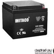 تصویر باتری 12 ولت 28 آمپر هیتاکو HITACO محصول چین 