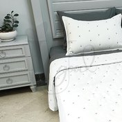 تصویر سرویس روتختی تک نفره زمستانی مدل ستاره - زغالی Single winter bedspread set, Star model