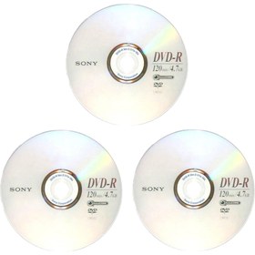 تصویر دی وی دی خام سونی مدل R بسته 3 عددی 