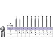 تصویر فرز کارباید آنگل روند Round C1 - RAL C1 / 018 / کارباید آنگل Smedent Carbide Bur - Round C1