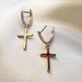 تصویر گوشواره زنانه آویز طرح صلیب ژوپینگ مدل XUPING 863 