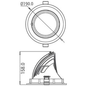 تصویر چراغ سقفی توکار شعاع مدل SH-AL934-30W Shoa SH-AL934-30W Recessed Downlight