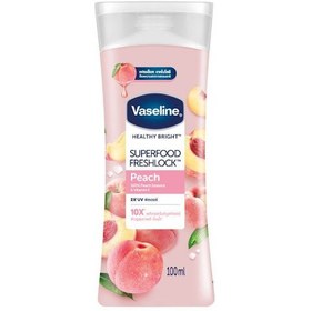 تصویر لوسیون بدن سوپرفود وازلین Vaseline Superfood Freshlock Peach Lotion حجم 100 میل 