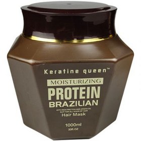 تصویر ماسک مو بدون سولفات و ضد ريزش پروتئين برند کراتین کوئين  1000 میل Keratine Queen Moisturizing Protein Brazilian Hair Mask 1000ml