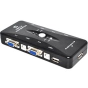 تصویر KVM کی وی ام 4 پورت USB 2.0 دستی مدل KVM41UA 