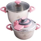 تصویر زودپز دوقلو فالز کد 3809 گنجایش 4 و 6 لیتر 