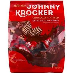 تصویر ویفر شکلات پذیرایی Roshen johnny krockers جانی کراکرز روشن با طعم شکلاتی قرمز 350 گرم تاریخ2025/01/11 