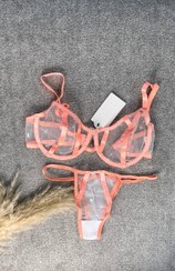 تصویر ست لباس زیر زنانه شیشه ای لمون 