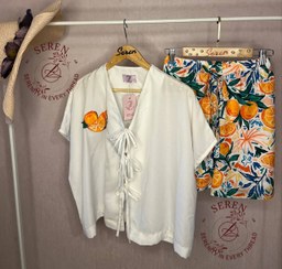 تصویر ست لباس خواب نخی نارین 