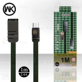 تصویر کابل میکرو یو اس بی دبلیو کی WK WDC-83 Data Cable توان 2.4 آمپر 