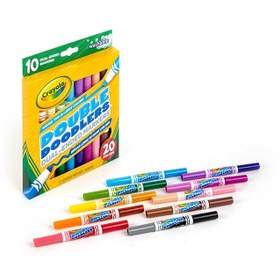 تصویر ست ماژیک دو سر دابل دودلرز برند crayola Double Doodlers Dual-Ended Marker Set