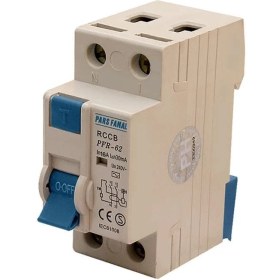 تصویر کلید محافظ جان تک فاز (تک پل+نول) 16 آمپر پارس فانال (30mA) PARS FANAL Residual Current Circuit Breaker 30mA