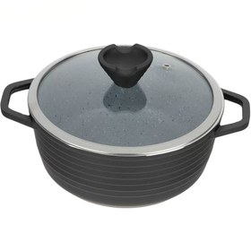 تصویر قابلمه عروس مدل کلاسیک خطی سایز ۲۰ ا Aroos Classic Cooking Pot Aroos Classic Cooking Pot