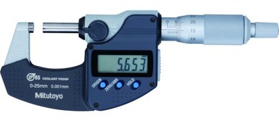 تصویر میکرومتر دیجیتالی ۲۵-۰ میلی متر میتوتویو خارج سنج ۳۰-۲۴۰-۲۹۳ Mitutoyo Digital Micrometer IP65 0-25mm, w/o Output