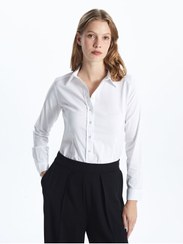 تصویر زنانه پاپلین با آستین بلند LCW | LC Waikiki | 946773550 | اورجینال 