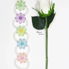 تصویر کش مو سیم تلفنی با پیکسل گل 