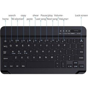 تصویر کیبورد بلوتوثی تبلت مدل KSC-339 سایز 8 اینچ Keyboard KSC-339 8 inch