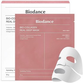 تصویر ماسک ورقه ای بیو کلاژن بایودنس کره ای جوانساز پوست Biodance Bio Collagen Real Deep Mask