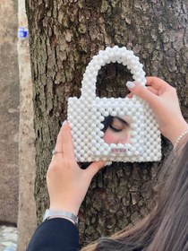 تصویر کیف مرواریدی آینه دار 