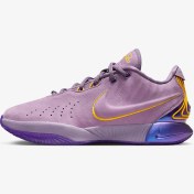 تصویر کفش بسکتبال نایکی مدل LeBron 21 رنگ بنفش روشن 
