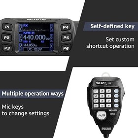 تصویر فرستنده و گیرنده موبایل (بی سیم خودرو) RT95 RT95 Mobile Car Radio Transceiver