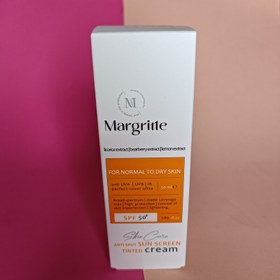 تصویر کرم ضد آفتاب حاوی ضد لک بژ روشن پمپی spf50 مارگریت margritte 