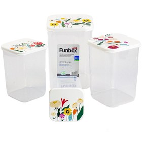 تصویر بانکه هوبی لایف مدل Funbox طرح گل کد 020947 بسته 4 عددی 