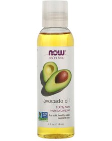 تصویر روغن مرطوب‌کننده 100 درصد آووکادو 118 میلی‌لیتر برند now foods 100 Percent Avocado Moisturizing Oil 118ml