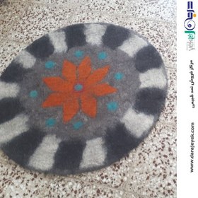 تصویر نمد فرش گرد تزئینی کد 1076 