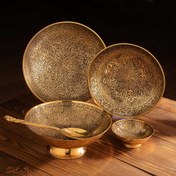 تصویر ست پذیرایی برنجی آنتیک کد 394 